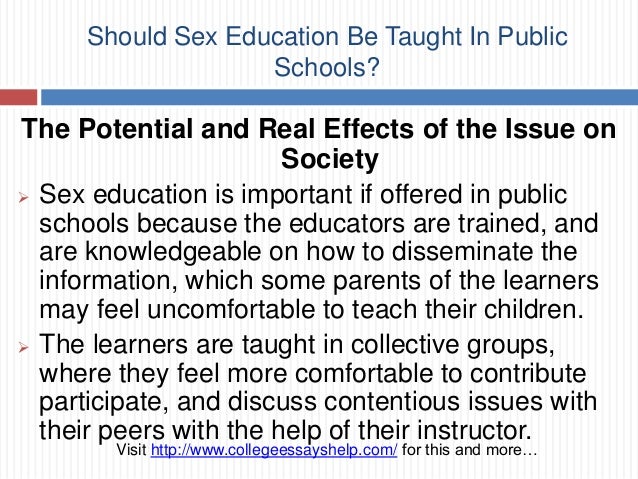 Should sex education be taught in public schools pics 69
